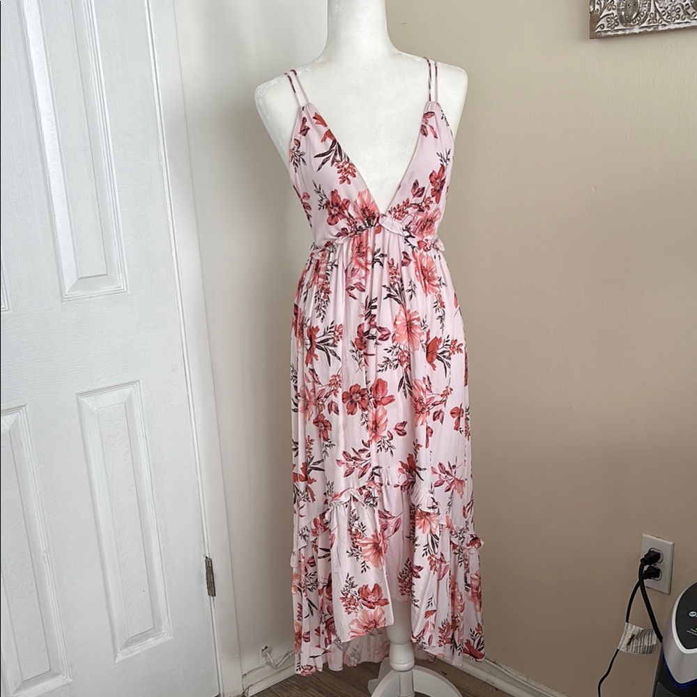 Floral Pink Maxi Dress
